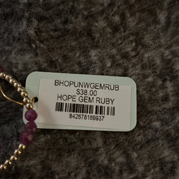 NWT ENEWTON Hope Unwritten Gemstone 2mm Bead Bracelet - Ruby - Picture 4 of 4
